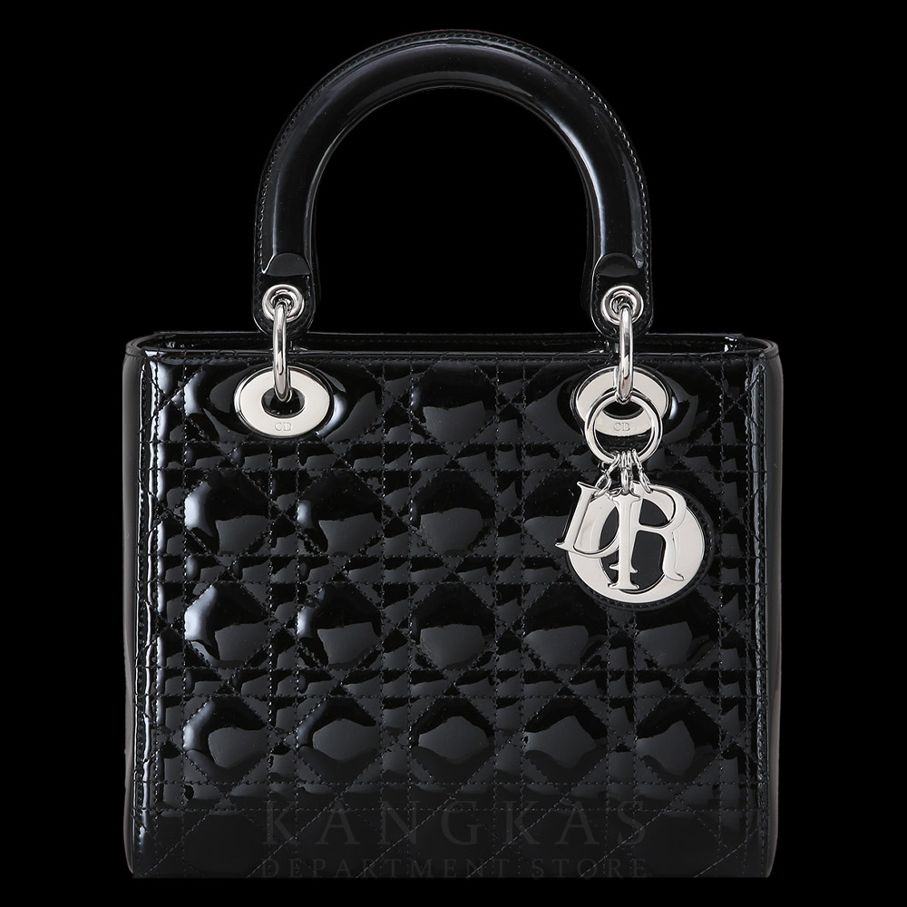 CHRISTIAN DIOR(USED)크리스찬디올 레이디디올 페이던트 미듐 블랙